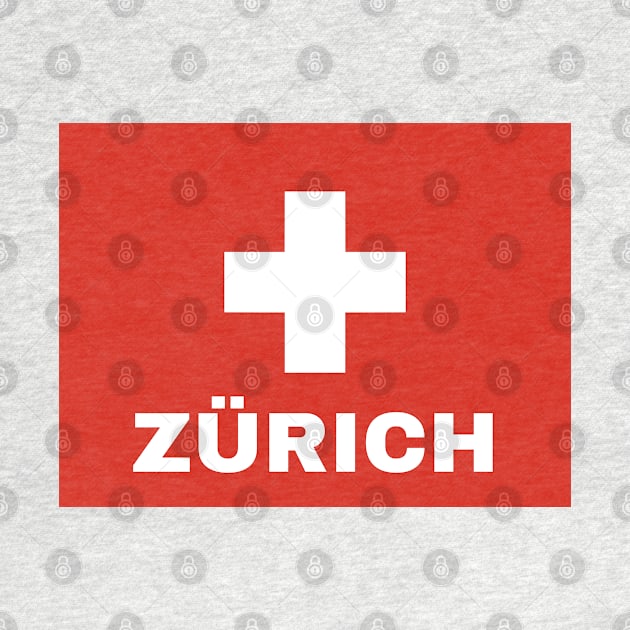 Zürich City in Swiss Flag by aybe7elf